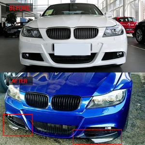 Protectores de Esquinas para Parachoques Delantero BMW Serie 3 E92, Material ABS Negro Brillante, Par Izquierdo y Derecho - Product Image 2