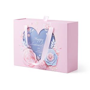 Pembe Çekmeceli Kutu Mücevher Ambalajı Yüzük Kutusu Karton Özel Logo Anneler Günü Sevgililer Günü Hediye Kutusu - Product Image 5