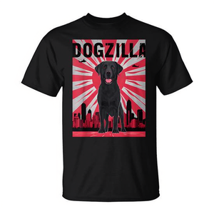 T-shirt Dogzilla Black Labrador Retriever au design japonais rétro - Product Image 2