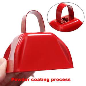 热销13色3英寸牛铃手柄手摇钟工艺派对4英寸牛铃 - Product Image 5