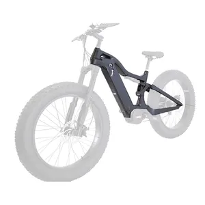 Bafang max quadro elétrico para bicicleta, quadro de carbono para neve, 26in, conjunto de quadros de ebike, cidade de carbono