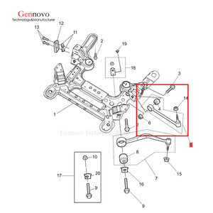 Gennovo优质汽车悬架零件控制臂92183310 CMS501098适用于雪佛兰<span class=keywords><strong>Caprice</strong></span> 2011-2013庞蒂亚克G8 2008-2009 - Product Image 5