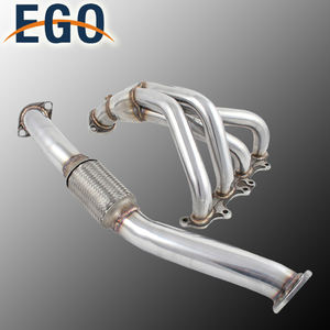 Cabezal de acero inoxidable pulido de escape de motor no turbo de rendimiento automático para <span class=keywords><strong>ECLIPSE</strong></span> BASE 95-99 RS/GS NT - Product Image 1