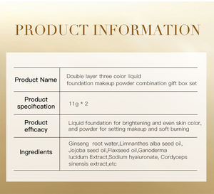 Base de Maquillaje Líquida de Tres Colores con Acabado Satinado y Polvo Compacto de Doble Efecto, Cojín de Aire - Product Image 6
