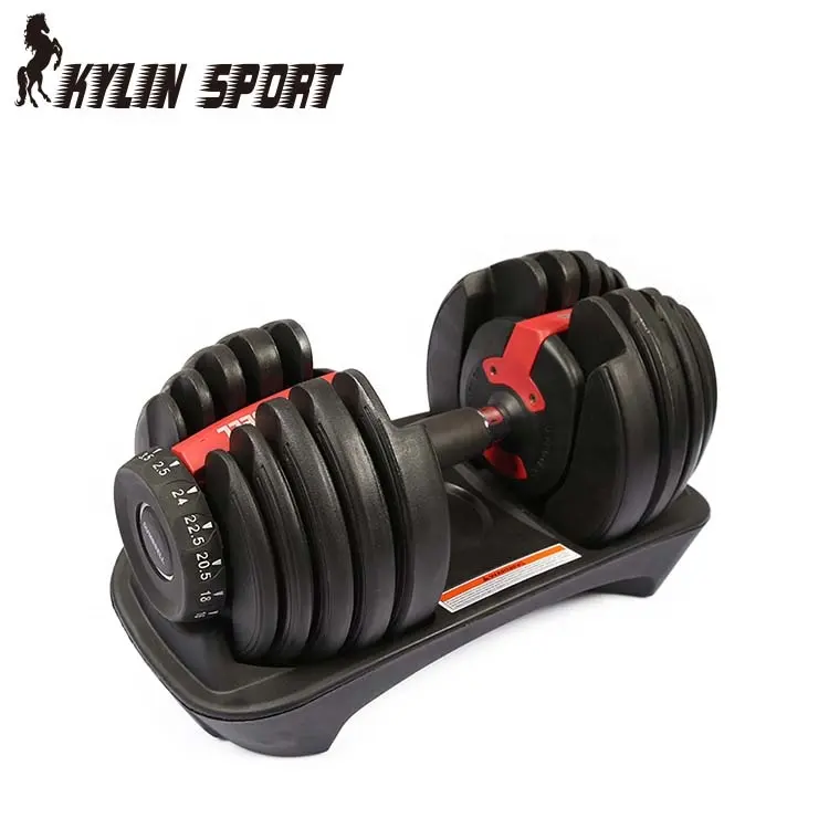 KylinSport 돼지 철 코팅 중국 아령 무게 조절 무게 아령 조절 아령