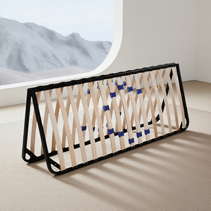 <span class=keywords><strong>Sommier</strong></span> à lattes en métal robuste avec structure de lattes verrouillables, résistant à la déplacement, pour les dormeurs actifs - Product Image 2