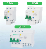 Disjoncteur différentiel (RCBO) DZ47LE-63 1P+N 2P 3P+N 4P 6A 10A 16A 20A 25A 32A 40A 50A 63A 30mA 100mA 300mA 6KA Courbe C