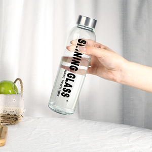 Hot Bán Biểu Tượng Tùy Chỉnh 500Ml 750Ml 1000Ml Rõ Ràng Rỗng Xách Tay Thể Thao Chai Thủy Tinh Cho Nước Và Nước Trái Cây Với Vít Cap Niêm Phong - Product Image 5