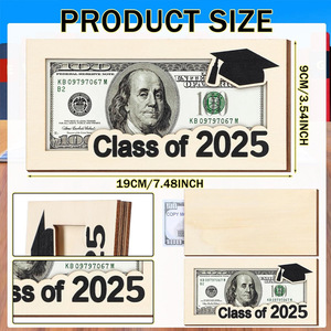 Cartera creativa de madera personalizada con clip para billetes, artesanía en madera, para la temporada de graduación 2025, ideal para exportación. - Product Image 3