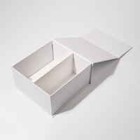 Boîte cadeau blanche mate personnalisée avec couvercle à charnière et insert de séparation, vente en gros, emballage pour compléments alimentaires, boissons probiotiques, bien-être