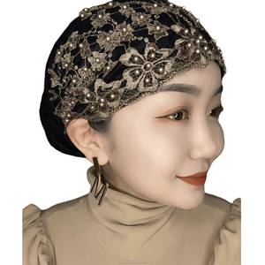 Pañuelo para la Cabeza de Encaje Ecológico y Transpirable para Mujer, Apto para Mujeres Musulmanas, Gorro de Primavera/Verano, Diseño Elástico, YASEEN - Product Image 5