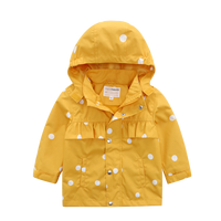 Veste coupe-vent à capuche pour filles et garçons, imprimé floral, respirante, coupe-vent, tissu recyclable Repreve, fermeture éclair, fleurs de printemps