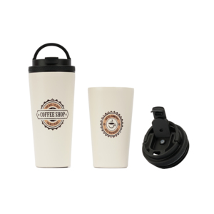 Tasse à café de voyage en acier inoxydable <span class=keywords><strong>Thermos</strong></span> à double paroi isolé avec logo <span class=keywords><strong>personnalisable</strong></span> pour siroter en déplacement - Product Image 1