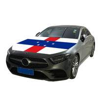 Antilles néerlandaises National voiture capot moteur couverture drapeau transfert de chaleur imprimé Polyester Spandex mélange agence de voyage cadeau