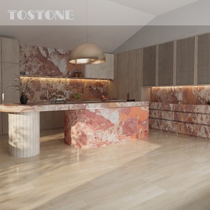Impresionantes Losas de Mármol Rojo <span class=keywords><strong>Marple</strong></span> Venice de Tostone para Encimeras de Cocina, Tocadores, Islas de Cocina, Escritorios y Decoración de Paredes - Product Image 4
