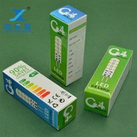 350g cartes en papier imprimées en couleur, prix raisonnable, boîte en papier, logo personnalisé, boîte d'emballage d'ampoule LED