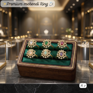 Wholesale Premium Traditional Gold Plated Natural Stone Polish AD Finger <b>Ring</b> Round Evil Eye <b>Adjustable</b> <b>Ring</b> Set for Women - Product Image 3