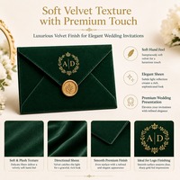 Sobre de Terciopelo de Lujo SHINY OEM para Invitaciones de Boda - Diseño Amor y Ángel, Color y Forma Personalizados, Estampado Dorado