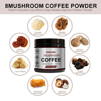 Poudre de café aux champignons avec extrait de Crinière de lion, Chaga, Cordyceps et Reishi pour le bien-être quotidien