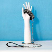 Erwachsenenprodukte Fetisch-Halsband Bondage Rosa Halskette Gotischer Schmuck Halskragen PU-Leder Halskette für Frauen Sexspielzeug für Paare