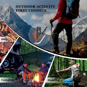 มีดหั่นเนื้อไวกิ้ง6นิ้วทำจากเหล็กกล้าคาร์บอนสูงมีดหั่นกระดูกแบบเต็มมีปลอกสำหรับตั้งแคมป์ในครัวบาร์บีคิว - Product Image 6