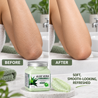 Scrub Wajah dan Tubuh Vegan 500g, 15 Varian dengan Pepaya, Asam Kojic, Lidah Buaya, Kelapa untuk Kulit Bercahaya Label Pribadi