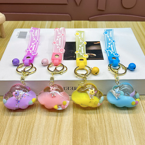 Griffe Machine <span class=keywords><strong>petit</strong></span> cadeau en gros mignon délicat sac de voiture pendentif dessin animé <span class=keywords><strong>nuage</strong></span> <span class=keywords><strong>liquide</strong></span> licorne porte-clés - Product Image 3