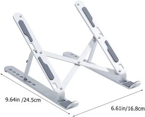 Support pour tablette et ordinateur portable en aluminium pliable ultime, réglable, portable, support vertical pour ordinateur portable, support pour ordinateur portable - Product Image 2