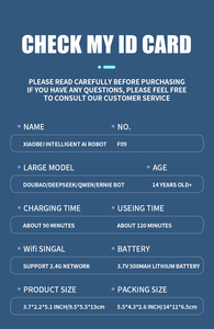 Robot Interactivo con IA F09 para Niños, Compañero Educativo Inteligente con Diálogo por Voz, Narración de Cuentos y Aprendizaje Temprano - Product Image 6