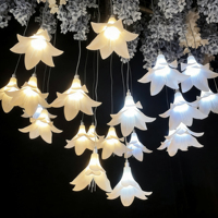 Luces Decorativas para Techo de Boda, Flores de Lirio, 10 Cabezas de Convolia, Guirnaldas de Luces LED Colgantes para Decoración de Bodas