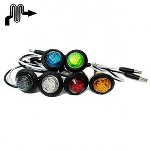 Luci di ingombro laterali a Led rotonde da <span class=keywords><strong>3</strong></span>/<span class=keywords><strong>4</strong></span> pollici da 0.75 pollici ambra 12V ABS piccola luce a Led per auto Bus camion rimorchio auto Suv MACON - Product Image 3