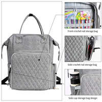 Grand sac à dos organisateur de voyage étui fourre-tout de rangement pour crochet et fil pour accessoire de couture couture