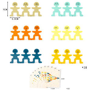 Mới tùy chỉnh Montessori khối gỗ thiết lập sáng tạo xếp chồng lên nhau xây dựng đồ chơi cho giáo dục sớm trẻ em tự làm đồ chơi - Product Image 6