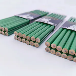 Custom Logo Standard Green Oil Paint Eco-Friendly Recycled Round Wooden HB Pencil