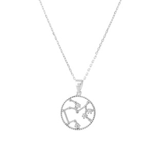 Collier pendentif en argent sterling S925, design rond du signe du zodiaque Sagittaire, à porter au quotidien - Product Image 5