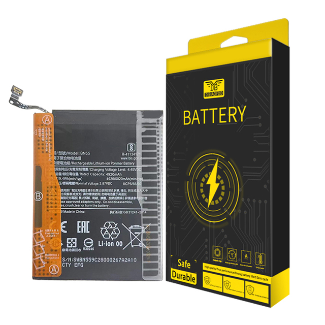 Original 3.87V 5020mAh BN55 Battery for Xiaomi Redmi Note 9S Mobile Phone in Stock