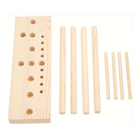 Outil en bois lavable pour la fabrication de nœuds en ruban poli – Réutilisable pour les nœuds de cheveux de Noël, l'emballage cadeau, les décorations de fête et les corsages