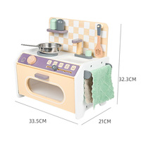 Vente directe d'usine nouvelle mini maison de jeu de cuisine en bois pour enfants ensemble de cuisine de simulation pour bébés