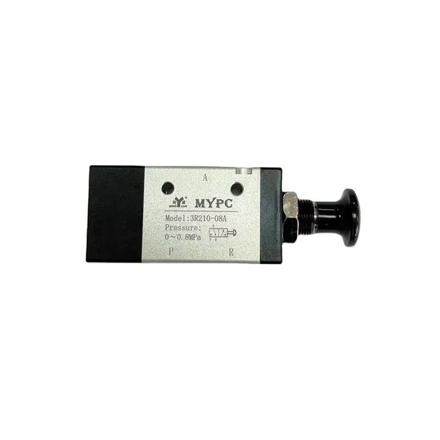 Customized Two Position Three Way Pneumatic Hand Draw Valve 3R210-08A Aluminum Alloy Hand Lever Valve