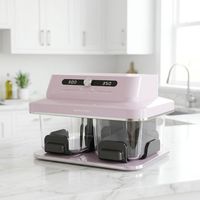 Friteuse à air intelligente 6L à double zone en verre, avec double panier transparent à vue 360°, contrôle indépendant, saine, sans huile et avec déshydrateur