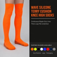 Calcetines de Fútbol Largos de Compresión con Logotipo del Programa Club Supply, Calcetines Deportivos con Agarre de Silicona para Equipos y Partidos