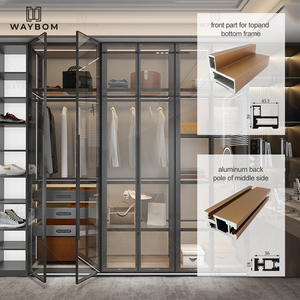 Armario waybom Perfil <span class=keywords><strong>de</strong></span> puerta <span class=keywords><strong>de</strong></span> aluminio Puerta <span class=keywords><strong>de</strong></span> <span class=keywords><strong>vidrio</strong></span> Armario grande Esquina Guardarropa Perfiles <span class=keywords><strong>de</strong></span> aluminio Marco <span class=keywords><strong>de</strong></span> puerta <span class=keywords><strong>de</strong></span> armario <span class=keywords><strong>de</strong></span> <span class=keywords><strong>vidrio</strong></span> - Product Image 1