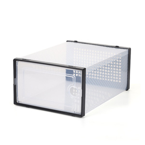 Venda Direta da Fábrica: Caixa de Sapatos Moderna de Plástico com Tampa Articulada, Atacado, Organizador de Sapatos Transparente para Armário Doméstico, Dobrável e Empilhável - Product Image 6