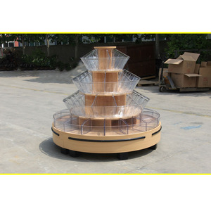 Estante de exhibición de madera para dulces, estante acrílico para exhibición de aperitivos y comestibles, para <span class=keywords><strong>supermercado</strong></span> - Product Image 2