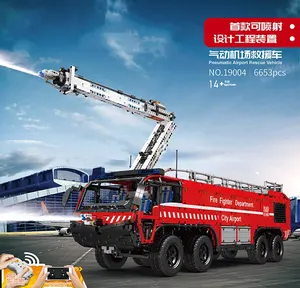 Mould King 19004 Children Learning Toy APP RC Pneumatic <strong>Airport</strong> Rescue Vehicle <strong>Model</strong> <strong>Building</strong> Blocks Bricks