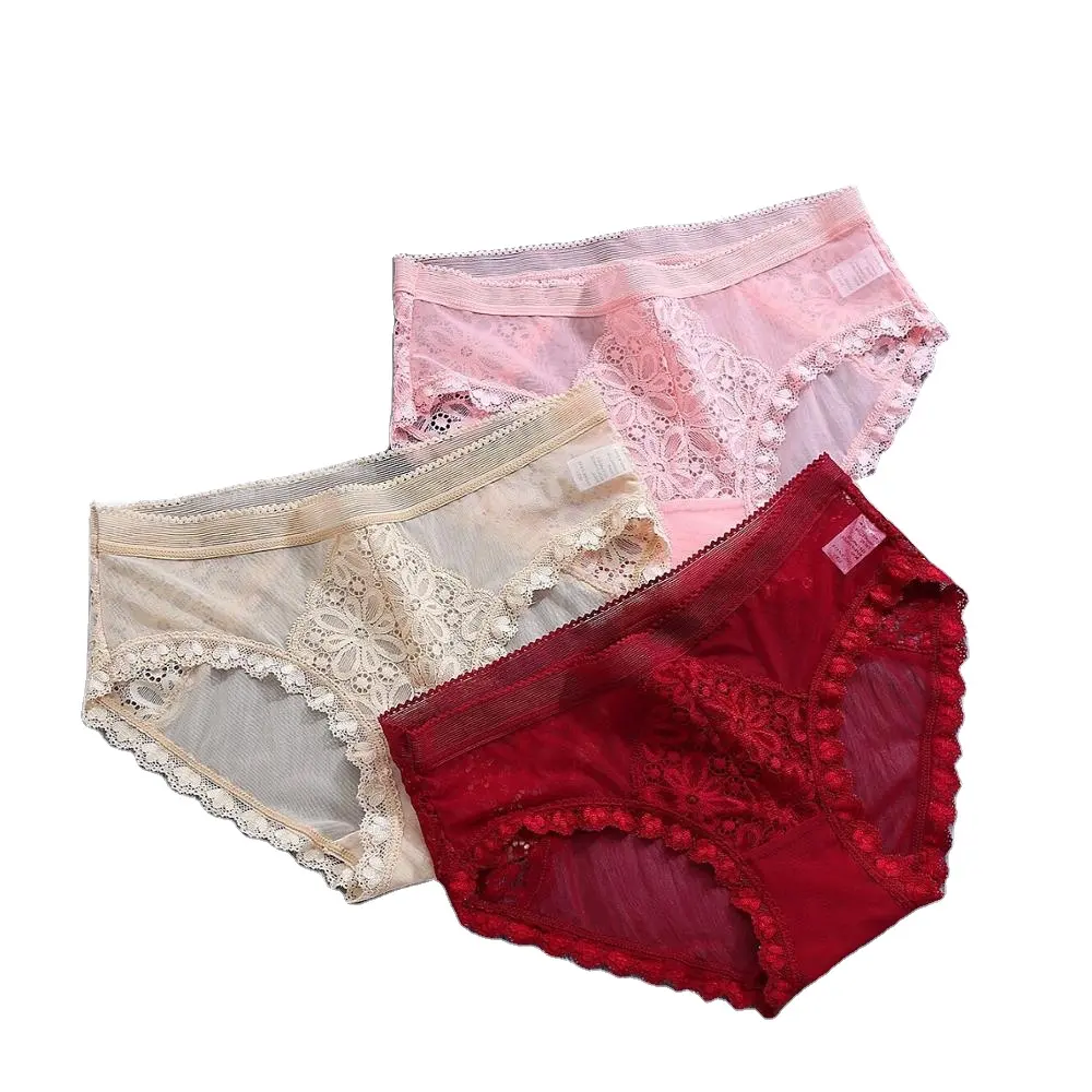2022 New Designed Lace Panties Hot Sexy Transparent Lace Women Sexy Panty Embroidery lace underwear