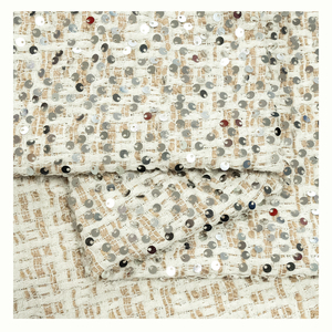 À la mode Doux <span class=keywords><strong>Plaid</strong></span> Motif Laine Tweed Tissu Laine <span class=keywords><strong>Acrylique</strong></span> Mélange Fil Teint Tweed Texture Tissu pour Costumes Blazer Veste Manteau - Product Image 5