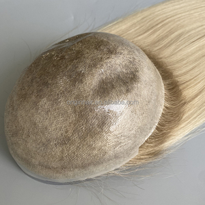 <span class=keywords><strong>Prótesis</strong></span> silicona V-loop Pu Base inyección piel fina <span class=keywords><strong>Natural</strong></span> virgen Remy europeo Ombre Color crudo peluca humana Topper para mujeres - Product Image 1