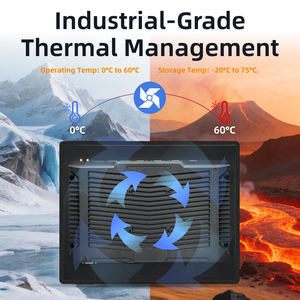 PC industriel robuste haut de gamme entièrement fermé, PC industriel étanche avec écran tactile capacitif, Intel Core I3/i5/i7 - Product Image 3