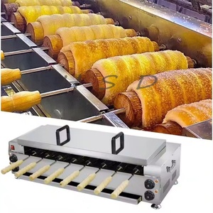 Four à gâteaux cheminée de table à 8 rouleaux pour la production de pâtisseries spirales sucrées destinées aux cafés et confiseries - Product Image 4